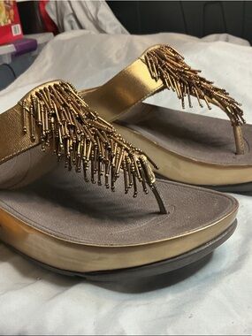 Fitflop Cha Cha Bronze Slide Sandal